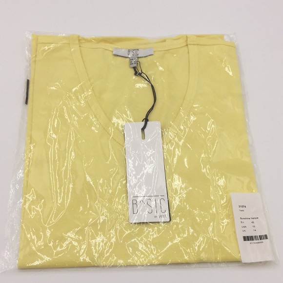 Basic By Yest Yemi Sunshine Yellow T-Shirt Size 10 NWT - Picture 16 of 16
